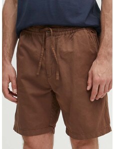 Plátěné kraťasy Pepe Jeans RELAXED LINEN SMART SHORTS hnědá barva, PM801093