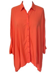Oranžová maxi košile Bonprix