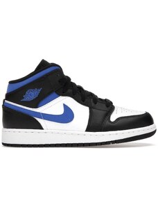 Jordan 1 Mid White Black Racer Blue (GS)