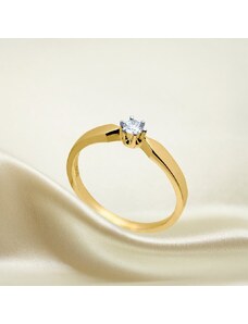Luxusní zlatý prsten s diamantem Planet Shop