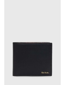 Kožená peněženka Paul Smith černá barva, M1A-4832-BMULTI