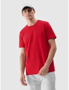 4F Pánské tričko s potiskem - červené