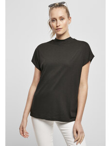UC Ladies Dámské oversized tričko viskózového střihu na rukávu černé