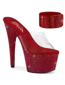 Pleaser bejeweled-712rs červené pantofle pleaser