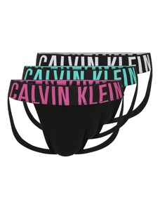 Calvin Klein Underwear Slipy 'Intense Power' nefritová / magenta / černá / bílá