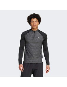 Adidas Tričko Gym+ Training 3-Stripes 1/4-Zip Long Sleeve