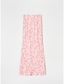 Sinsay - Květinová midi sukně - růžová
