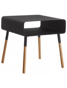 Černý kovový odkládací stolek Yamazaki Plain 35 x 35 cm