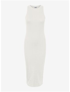 Bílé dámské pouzdrové basic šaty AWARE by VERO MODA Lavender - Dámské