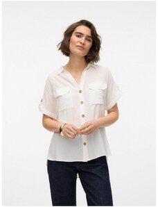 Bílá dámská košile Vero Moda Bumpy - Dámské