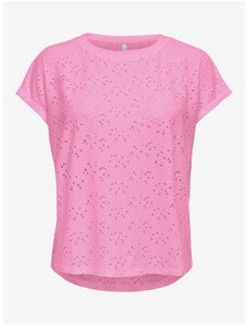 Růžové dámské tričko ONLY Smilla - Dámské
