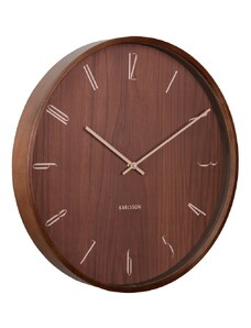 Time for home Tmavě hnědé nástěnné hodiny Sava 40 cm