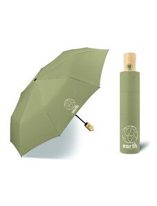 Earth Olive Gray EKO dámský skládací vystřelovací deštník