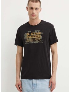 Bavlněné tričko G-Star Raw černá barva, s potiskem, D24682-C506