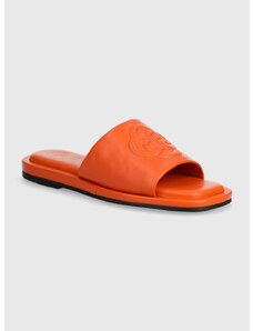 Kožené pantofle Gant Khiara dámské, oranžová barva, 28561583.G49