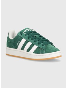 Semišové sneakers boty adidas Originals Campus 00s J zelená barva, IH7492