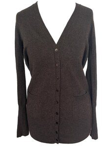 Hnědý dlouhý propínací svetr Zara