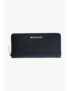Michael Kors Jet Set Travel LG CONTINENTAL dámská peněženka černá-stříbrná