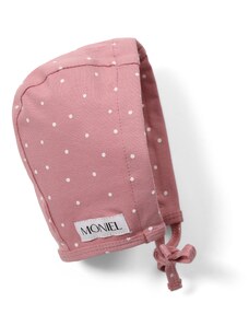 Moniel Dětská rostoucí zavazovací čepice Dots růžová