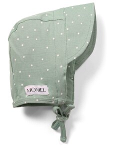 Moniel Dětská rostoucí zavazovací čepice s kšiltem Dots mintová