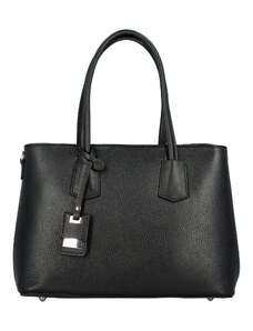 Dámská kožená kabelka přes rameno černá - Delami Sureevy černá