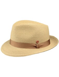 Béžový crushable (nemačkavý) letní klobouk Trilby - Mayser Maleo, UV faktor 80