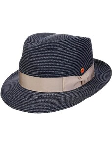Modrý crushable (nemačkavý) letní klobouk Trilby - Mayser Maleo