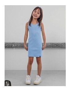 All for kids žebrované mini šaty ice blue