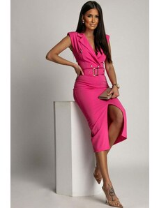 Mood of Paris Růžové elegantní midi šaty Harper