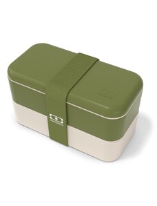 MonBento, Svačinový bento box Original Olive Recycled | zelená