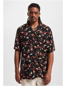 Pánská košile s krátkým rukávem Just Rhyse Shirt Waikiki - černé barvy