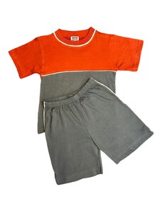 BAZAR-Dětské pyžamo - Easy oranžovo-šedé