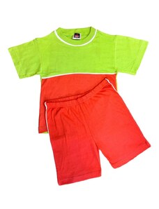 BAZAR-Dětské pyžamo - Easy zeleno-oranžové