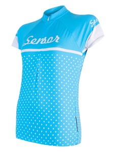 Dámský cyklistický dres Sensor Cyklo Dots Blue