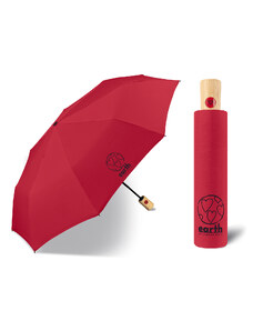 Earth Chili Red EKO dámský skládací vystřelovací deštník