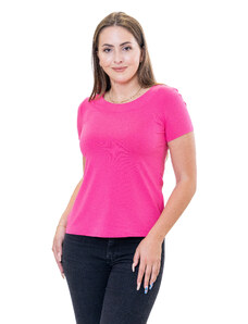 Sofistik jednobarevné tričko HANA, tm. růžová