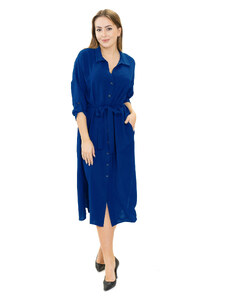 Sofistik košilové šaty ALENA S, modrá