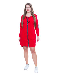 Sofistik teplákové šaty KAMILA, červená