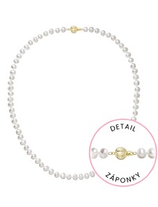 Evolution Group Perlový náhrdelník z říčních perel se zapínáním ze 14 karátového zlata 922001.1/9272A bílý
