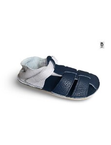 Baby bare shoes Baby bare sandálky NEW Gravel - modrá