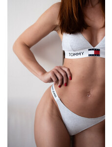 Tommy Hilfiger Side Logo tanga - šedá
