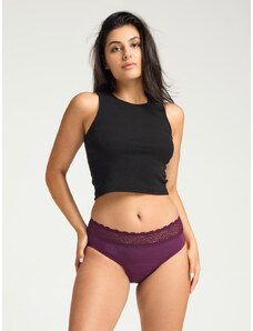 Menstruační kalhotky Modibodi Sensual Hi-Waist Bikini Moderate-Heavy Raisin Purple (MODI4038RP) XS