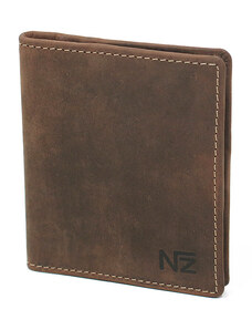 Hnědé kožené pouzdro na karty Nivasaža s vnitřním zapínáním N70