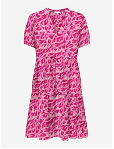 Růžové dámské vzorované šaty ONLY Nova - Dámské