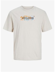 Béžové pánské tričko Jack & Jones Summer - Pánské