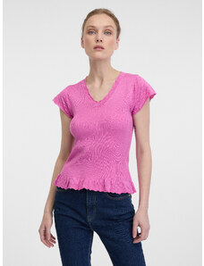 Orsay Růžové dámské tričko s krátkým rukávem - Dámské