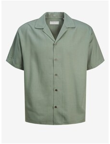 Zelená pánská košile s krátkým rukávem Jack & Jones Aaron - Pánské