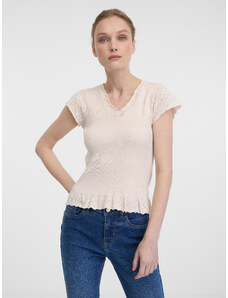Orsay Světle růžové dámské tričko s krátkým rukávem - Dámské