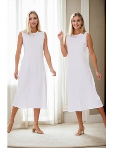 E2145 Dewberry Set of Two Women Dresses-WHITE-WHITE