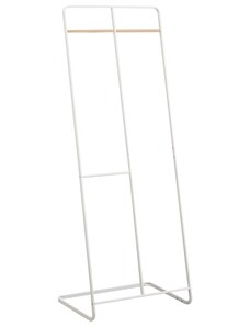 Bílý kovový stojací věšák Yamazaki Tower 163 cm